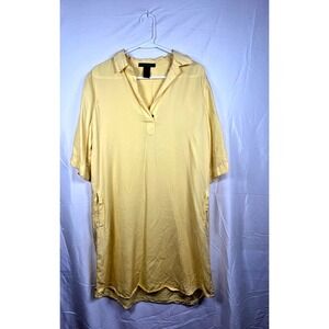 Grace Elements Dress Womens Large Tinsel Butter‎ Yellow Cottage Coastal Minimal